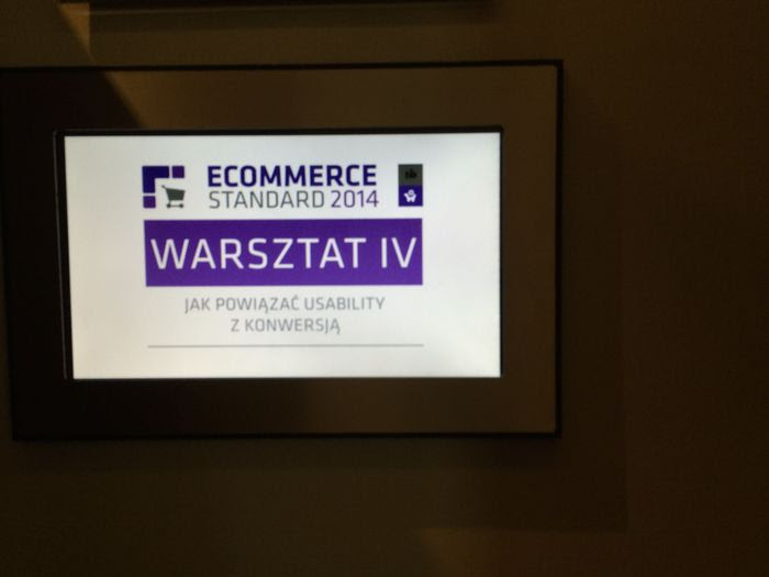 Ecommerce Standard 2014 - warsztaty o związkach usability z konwersją