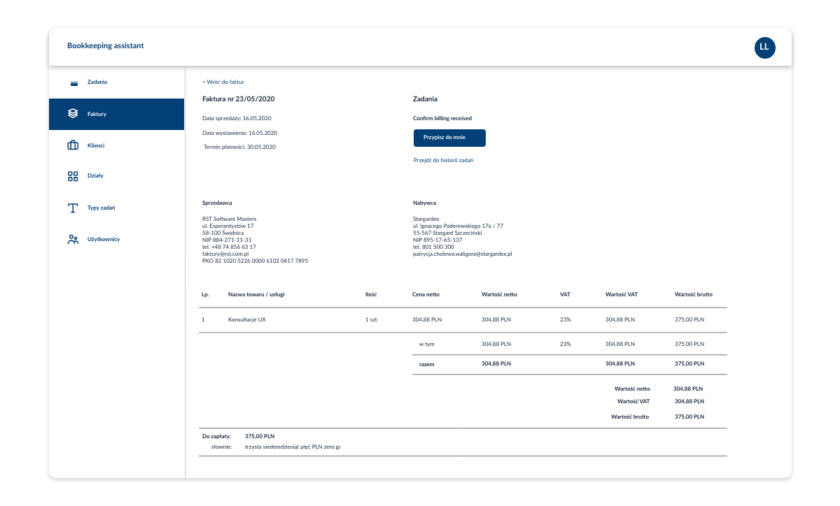 Bookkeeping Assistant - MVP - Usability LAB