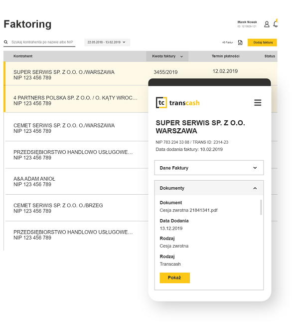 Transcash Factoring - Usability LAB