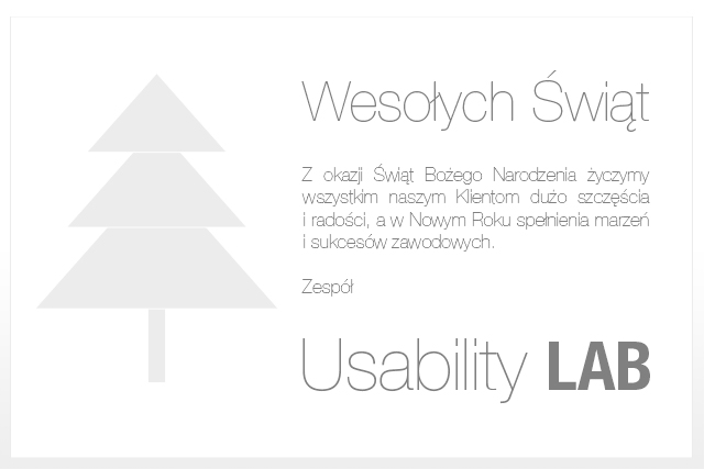 Wesołych Świąt - Usability LAB